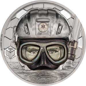 Cook Islands / Platinum Ounce 2023 Real Heroes - Coast Guard - reverse photo