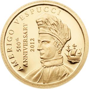 Cook Islands / Gold Half Gram 2012 Amerigo Vespucci - reverse photo