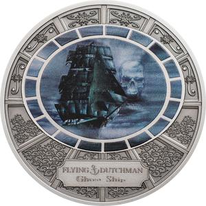 Cook Islands / Five Dollar Silver 2016 Ghost Ships - Flying Dutchman - reverse photo