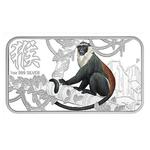 Silver Ounce 2016 Year of the Monkey Rectangle: Photo Coin, Cook Islands, Silver Ounce 2016 Year of the Monkey Rectangle / thumbnail