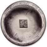 Silver Ounce 2015 Chondrite Impact - Meteorite NWA 4037: Photo Coin, Cook Islands, Five Dollars Silver 2015 Meteorite NWA 4037 / thumbnail