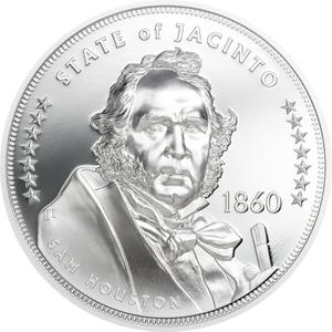 Cook Islands / Silver Ounce 2020 Lost States of America - Jacinto - reverse photo