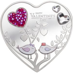 Cook Islands / Silver Twenty Grams 2021 Happy Valentine's Day - reverse photo