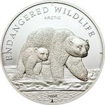 Cook Islands / Five Dollars Silver 2008 Ice Bears - reverse photo