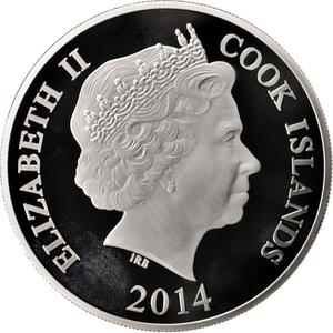 Cook Islands / One Ounce Silver 2014 Written Language - obverse photo