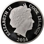 One Ounce Silver 2014 Written Language: Photo Coin, Cook Islands, One Ounce Silver 2014 Written Language / thumbnail
