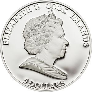 Cook Islands / Five Dollars Silver 2011 Elizabeth Taylor - In Memoriam - obverse photo