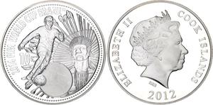 Cook Islands / Ten Dollars Silver 2012 FIFA World Cup - obverse photo