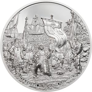 Cook Islands / Silver Two Ounces 2021 Voayagers Thirst for Discovery - reverse photo