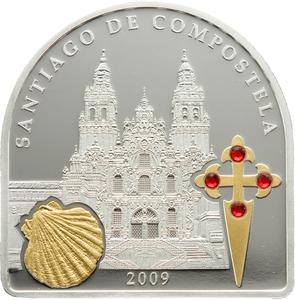 Cook Islands / Five Dollars Silver 2009 Santiago de Compostela - reverse photo