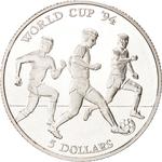Fifty Dollars 1991 Football: Photo Coin, Cook Islands, Fifty Dollars 1991 Football / thumbnail
