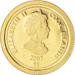 Cook Islands / One Dollar Gold 2007 Monaco Grace Kelly - reverse photo