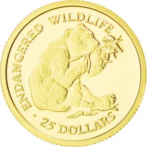 Cook Islands / Twenty-Five Dollars Gold 1991 Panda - reverse photo