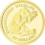 Twenty-Five Dollars Gold 1991 Panda: Photo Coin, Cook Islands, Twenty-Five Dollars Gold 1991 Panda / thumbnail