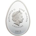 Five Dollars Silver 2013 Imperial Egg in Olive: Photo Coin, Cook Islands, Five Dollars Silver 2013 Imperial Egg in Olive / thumbnail