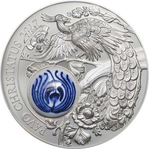 Cook Islands / Fifty Grams Silver 2017 Royal Delft - Peacock - reverse photo