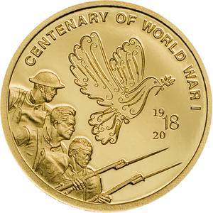 Cook Islands / Gold Tenth-Ounce 2018 Centenary of World War I - reverse photo