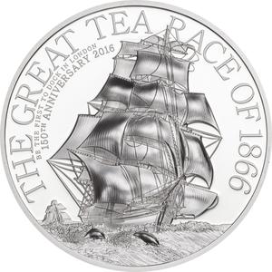 Cook Islands / Silver Ounce 2016 The Great Tea Race - reverse photo