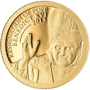 Cook Islands / One Dollar Gold 2013 Pope Benedict XVI - reverse photo