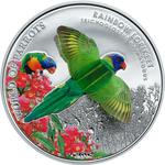 Five Dollars Silver 2015 Rainbow Lorikeet: Photo Coin, Cook Islands, Five Dollars Silver 2015 Rainbow Lorikeet / thumbnail