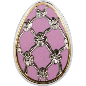 Cook Islands / Five Dollars Silver 2012 Imperial Egg in Violet - reverse photo