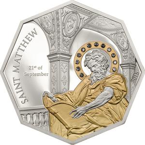 Cook Islands / Five Dollars Silver 2015 Saint Matthew - reverse photo