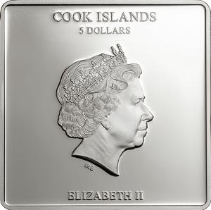 Cook Islands / Five Dollars Silver 2014 Pope Journey to Israel and Jordan - obverse photo