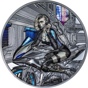 Cook Islands / Silver Three Ounces 2023 Cyber Queen - The Beginning - reverse photo