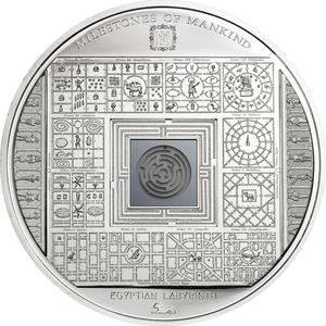 Cook Islands / Silver Fifty Grams 2016 Egyptian Labyrinth - reverse photo