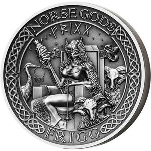 Cook Islands / Silver Two Ounces 2016 Norse Gods - Frigg - reverse photo