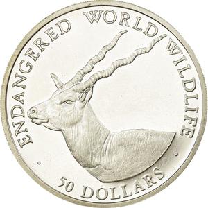 Cook Islands / Fifty Dollars 1990 Blackbuck - reverse photo