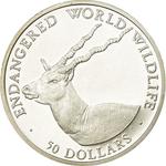 Fifty Dollars 1990 Blackbuck: Photo Coin, Cook Islands, Fifty Dollars 1990 Blackbuck / thumbnail