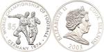 Silver Twenty Grams 2003 World Championship of Football: Photo Coin, Cook Islands, Silver Twenty Grams 2003 World Championship of Football / thumbnail