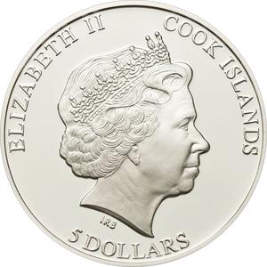 Cook Islands / Five Dollars Silver 2013 Nefertiti - obverse photo