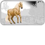 Silver Ounce 2014 Year of the Horse Rectangle: Photo Coin, Cook Islands, Silver Ounce 2014 Year of the Horse Rectangle / thumbnail