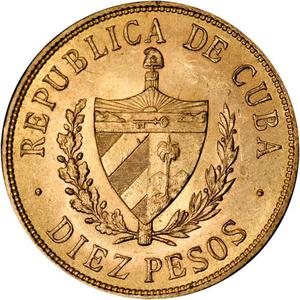 Cuba / Ten Pesos 1916 - obverse photo