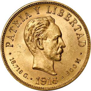 Cuba / Ten Pesos 1916 - reverse photo