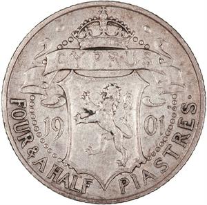 Cyprus / Four and a Half Piastres 1901 - reverse photo