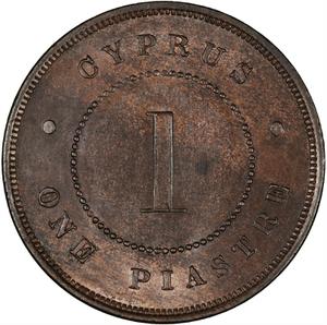 Cyprus / One Piastre 1879 - reverse photo