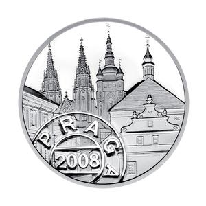 Czech Republic / Silver Half Ounce 2008 Prague Stamp Exhibition - reverse photo