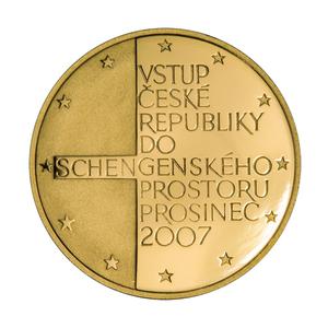 Czech Republic / Gold Quarter Ounce 2008 Schengen Area - reverse photo