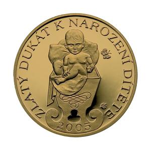 Czech Republic / Gold Ducat 2005 Newborn Baby - reverse photo