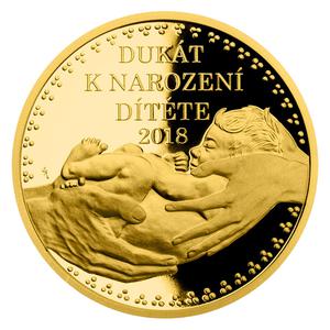 Czech Republic / Gold Ducat 2018 Birth of a Child - reverse photo