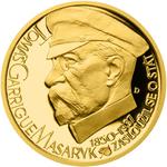Czech Republic / Silver Ounce 2014 Masaryk / Gold Plated Proof - reverse photo
