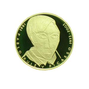Czech Republic / Gold Quarter Ounce 2003 Pablo Picasso - reverse photo