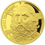 Czech Republic / Silver Half Ounce 2014 Jan Amos Comenius / Gold Plated Proof - reverse photo