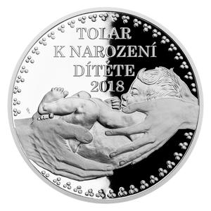 Czech Republic / Silver Thaler 2018 Birth of a Child - Personalised - reverse photo