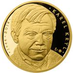 Czech Republic / Silver Medal 2014 Karel Kryl / Gold Plated Proof - reverse photo