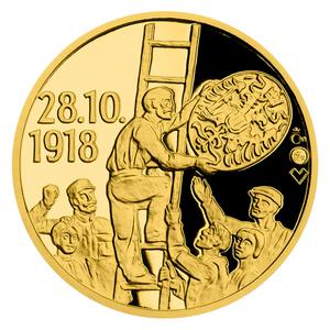 Czech Republic / Gold Quarter Ounce 2018 Establishment of Czechoslovakia - Symbols - obverse photo