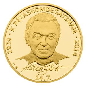 Czech Republic / Gold Half Ounce 2014 Karel Gott - reverse photo